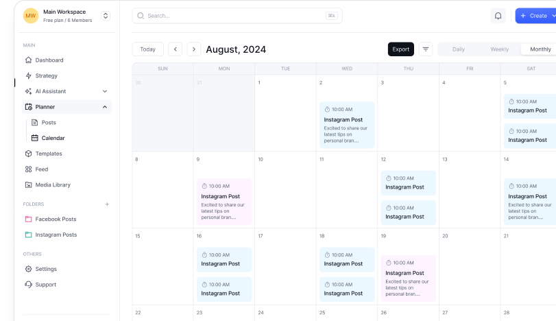 Fahwa's AI-powered content calendar automates post scheduling and optimization, ensuring consistent engagement across all platforms.